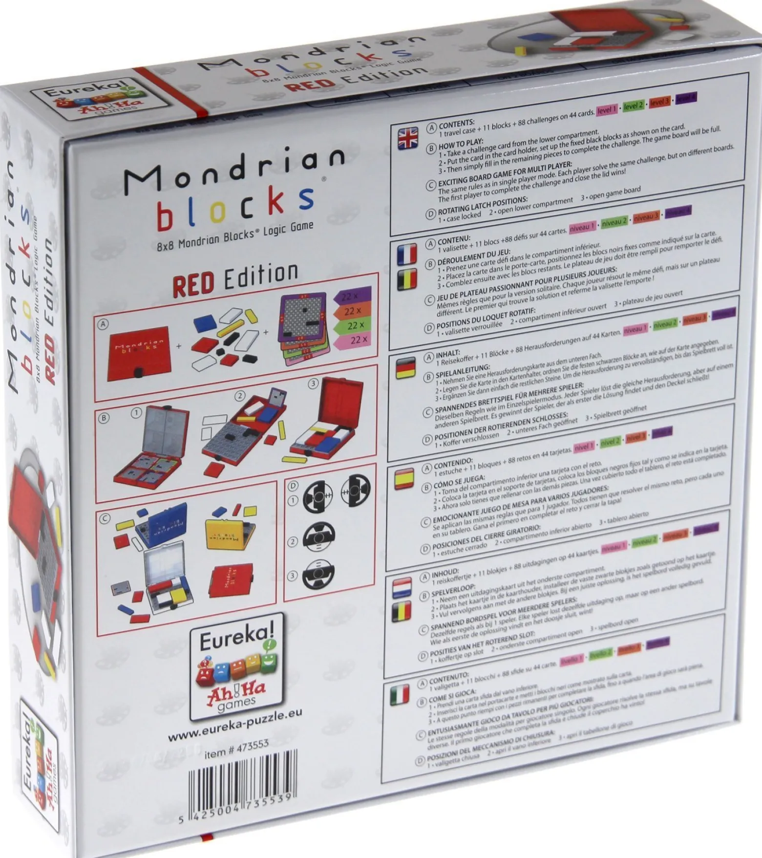 Ah!Ha - Blok Mondriana (czerwony) - gra logiczna