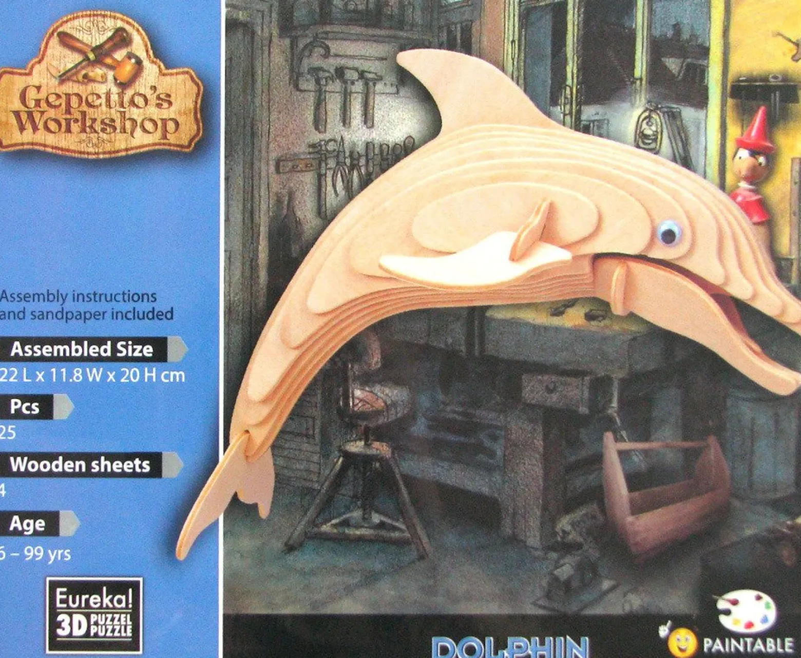 Łamigłówka drewniana Gepetto - Delfin (Dolphin)