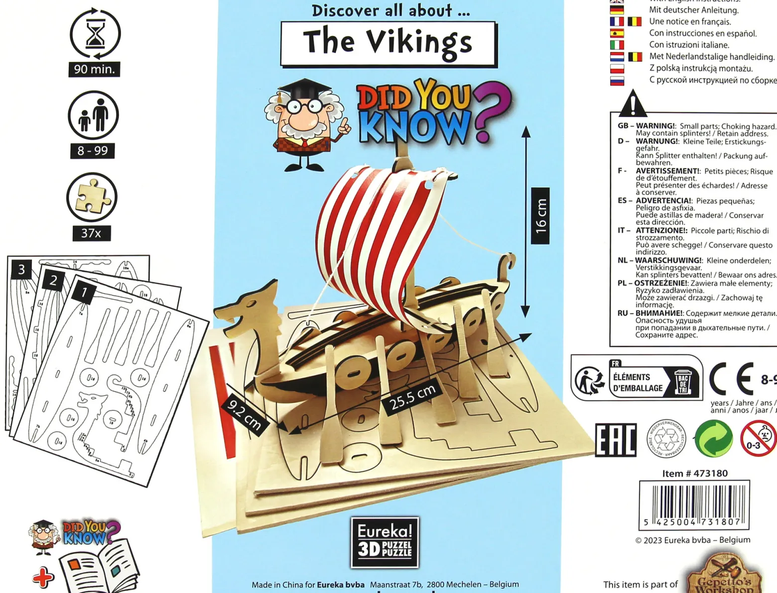 Łamigłówka drewniana Gepetto (Did You Know?) - Wikingowie (The Vikings)