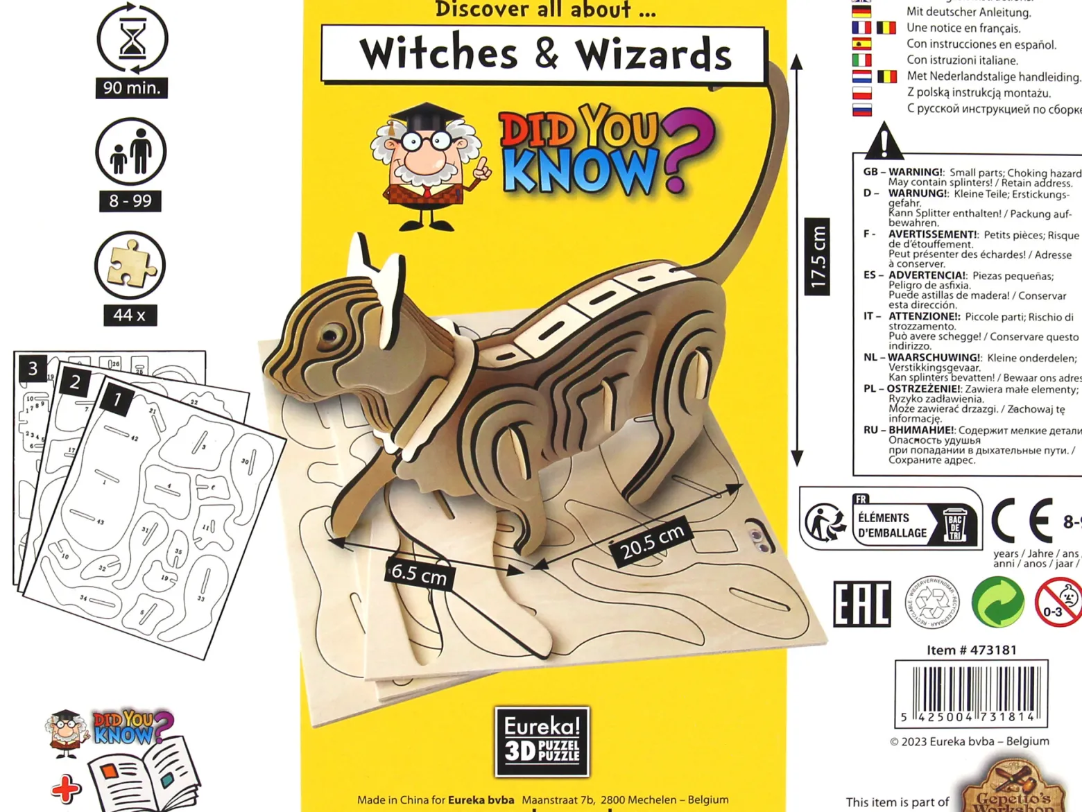 Łamigłówka drewniana Gepetto (Did You Know?) - Czarownice i czarodzieje (Witches & Wizards)