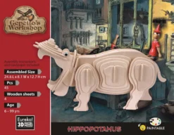 Łamigłówka drewniana Gepetto - Hipopotam (Hippopotamus)