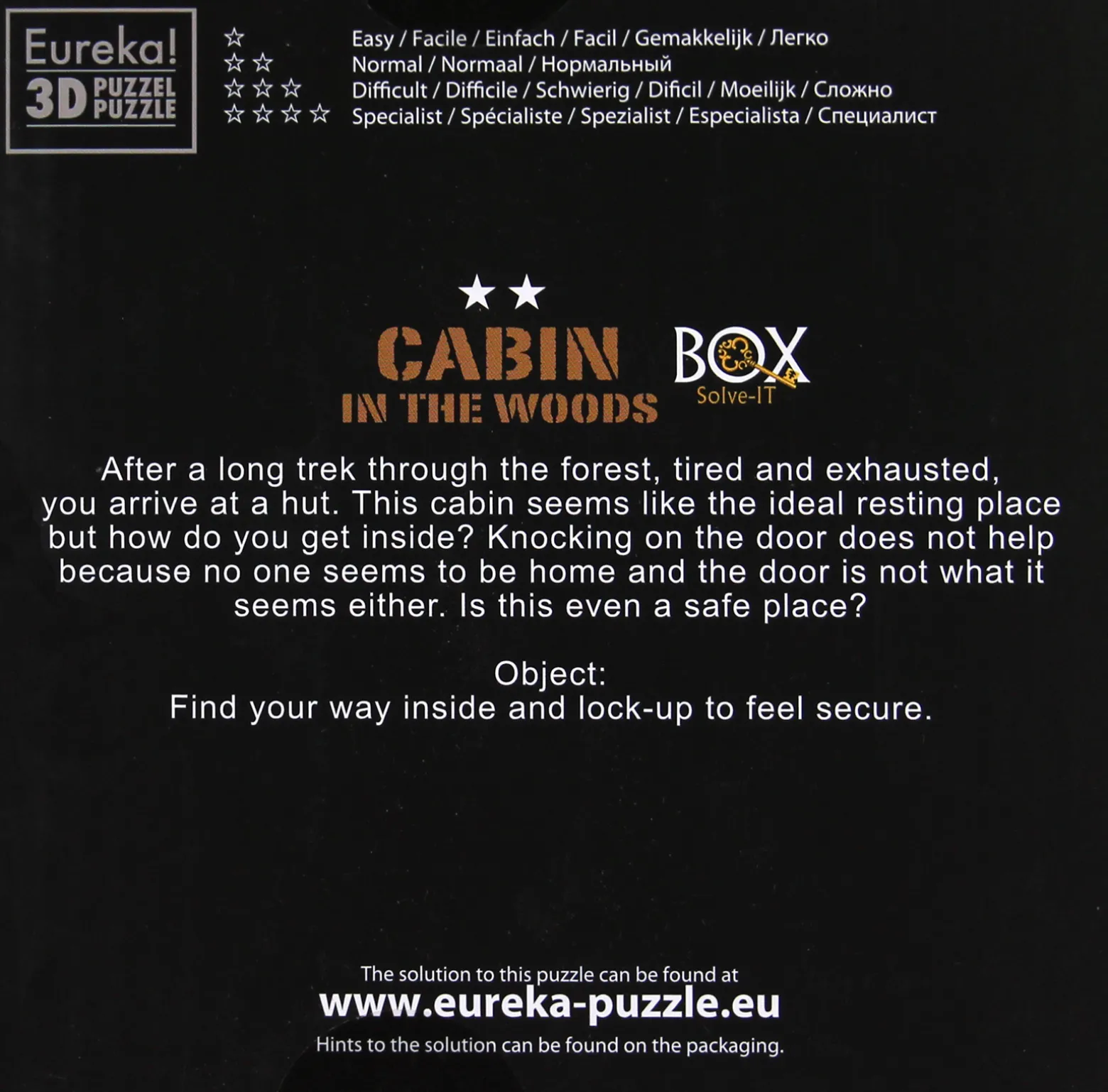 Łamigłówka ESCAPE BOX - Cabin in the Woods Secret - poziom 2/4