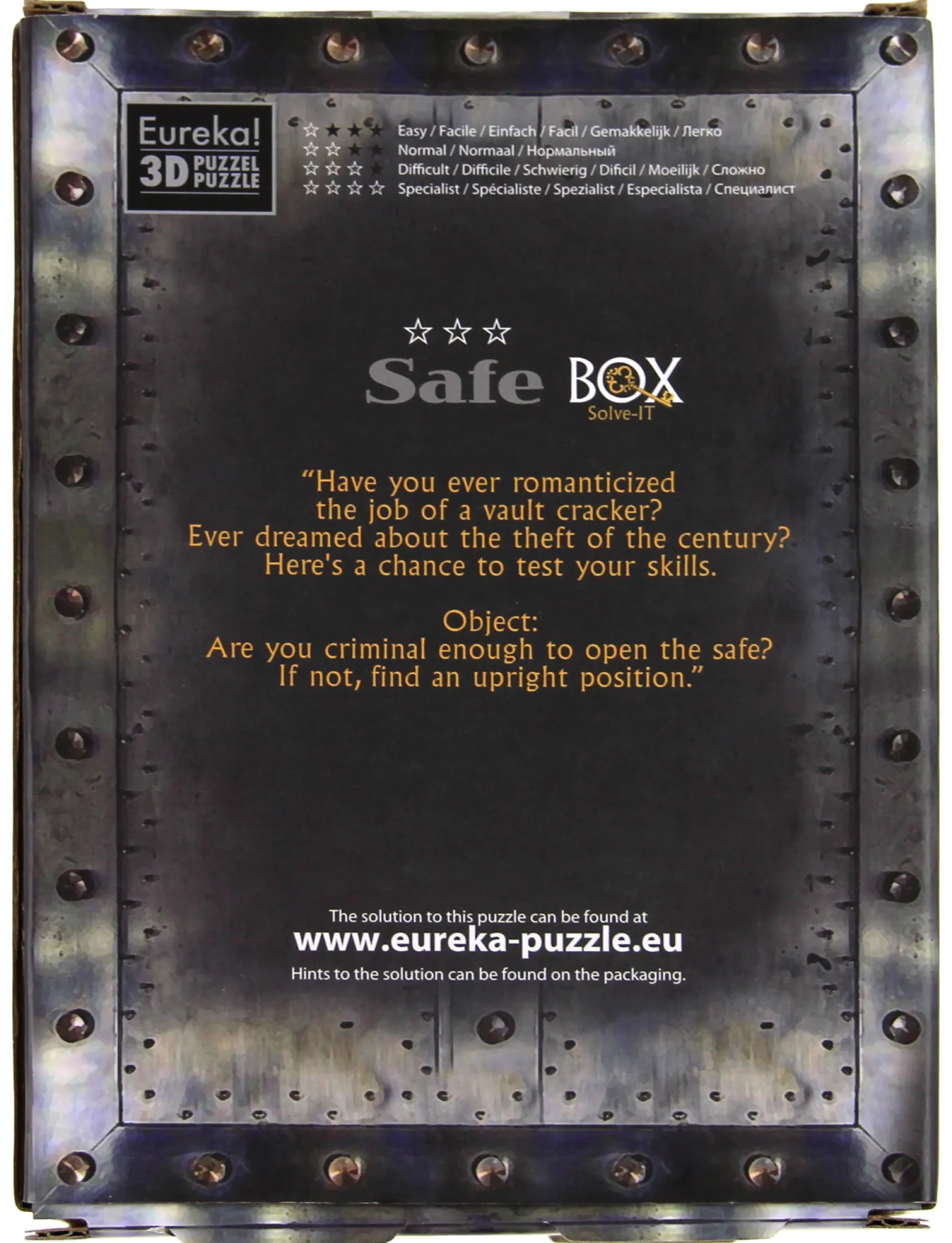 Łamigłówka ESCAPE BOX - Safe Secret - poziom 3/4