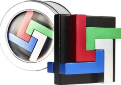Łamigłówka metalowa w puszce - Quad L (kolorowa) - poziom 3/4