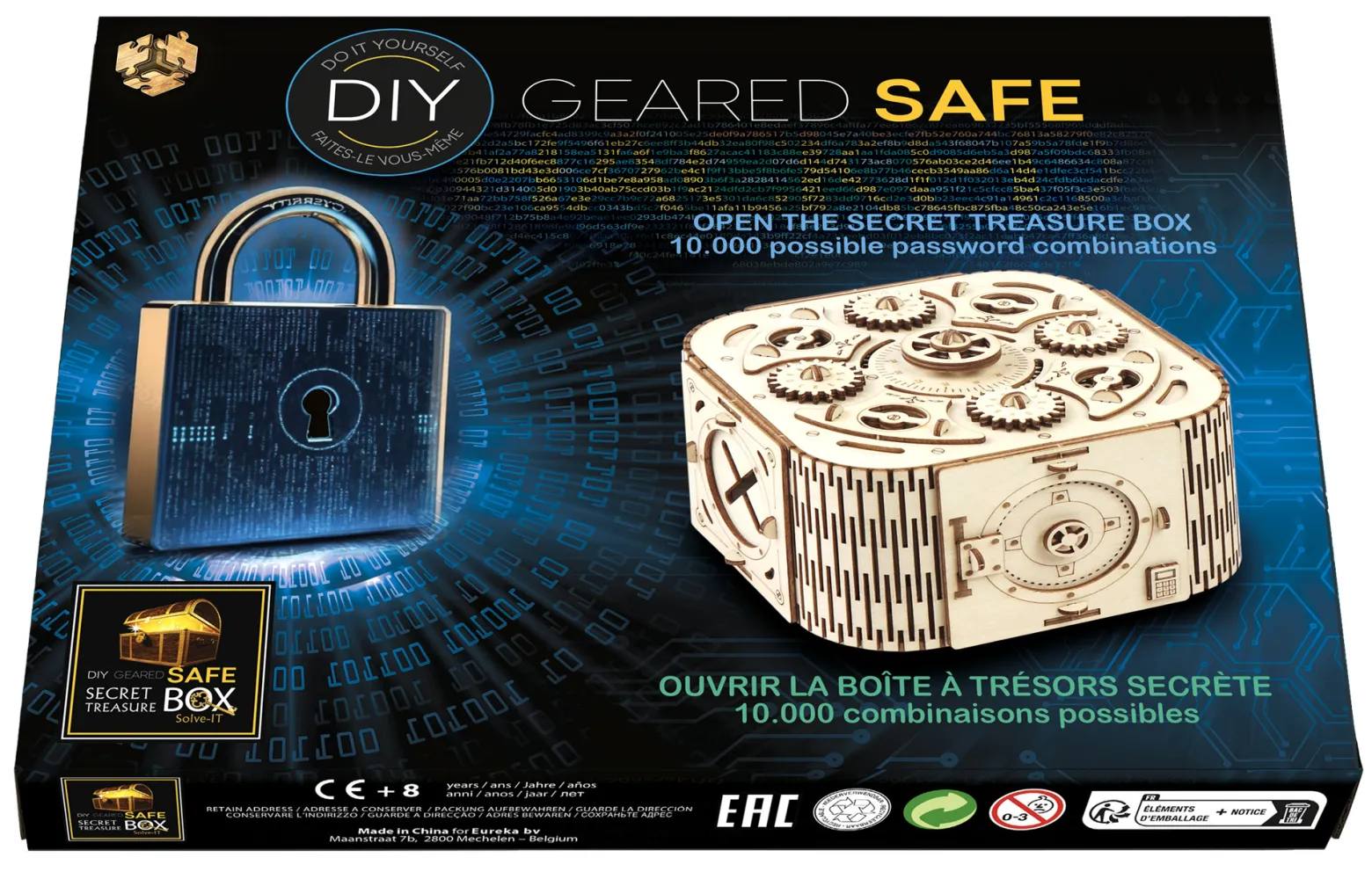 Łamigłówka TREASURE BOX - Geared Safe Secret (DIY) - poziom 3/4