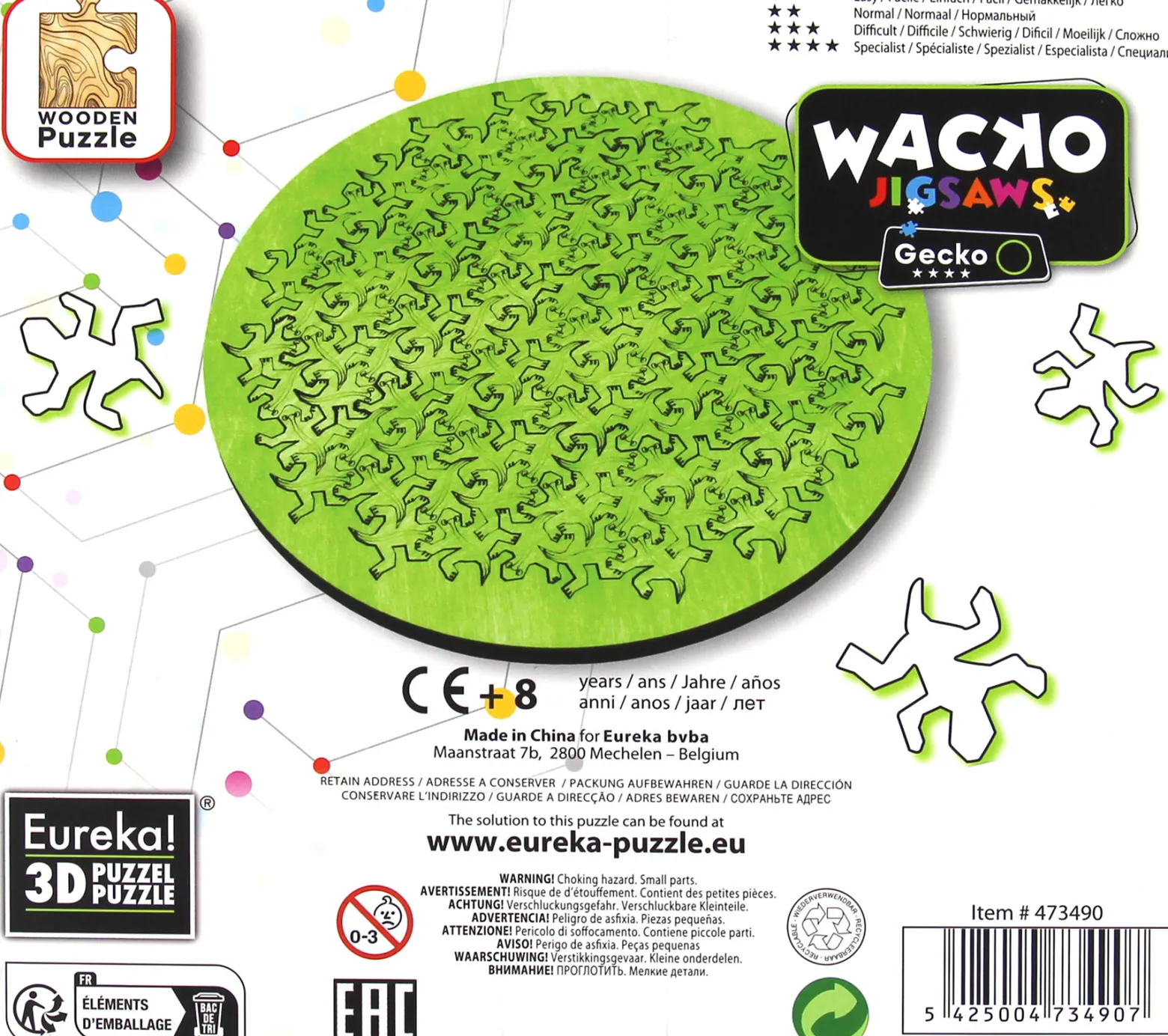 Łamigłówka WACKO - Gecko (13 elementów) - poziom 4/4