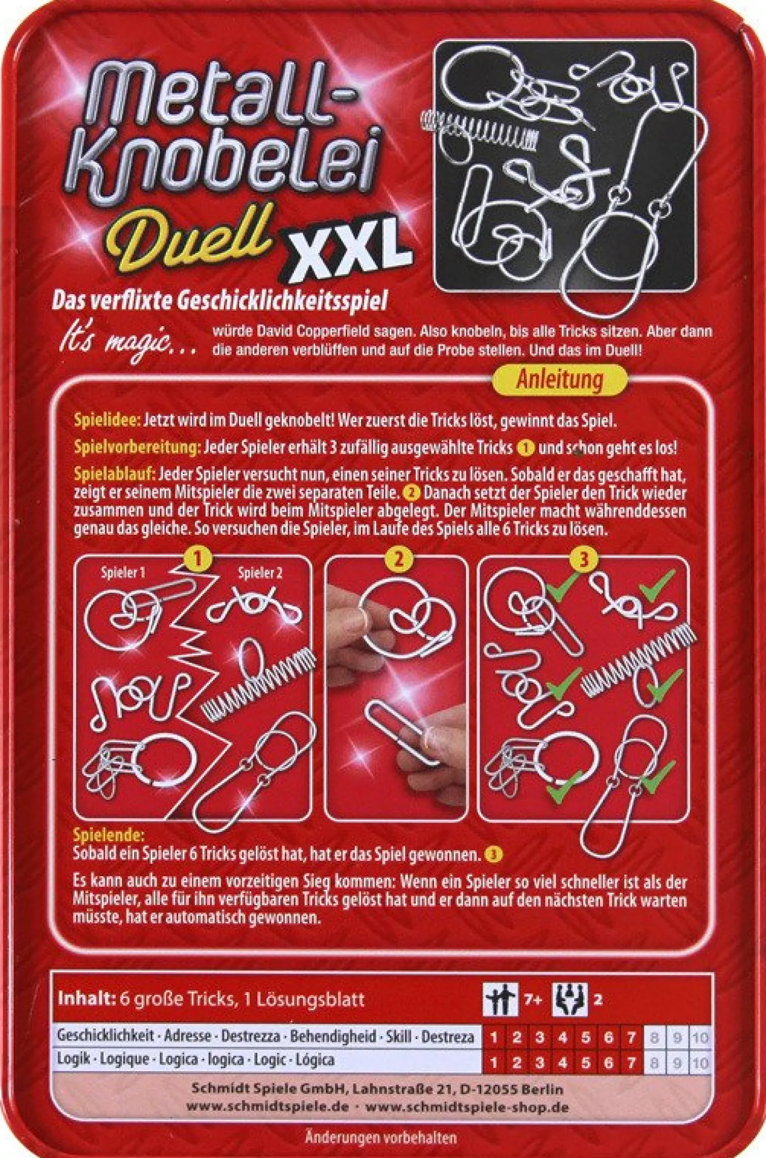 Łamigłówki druciane XXL (w metalowej puszce)