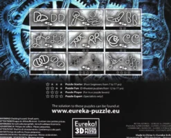 Łamigłówki metalowe 9 szt. STEAMPUNK ZESTAW NIEBIESKI