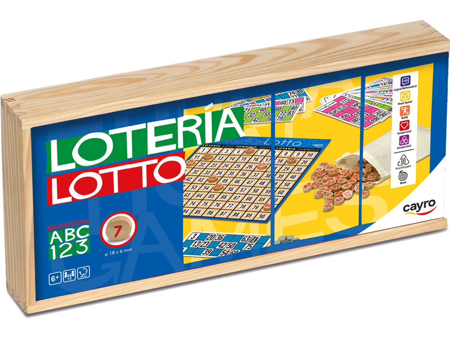 Bingo (Loteria Lotto) w drewnianym pudełku (749)