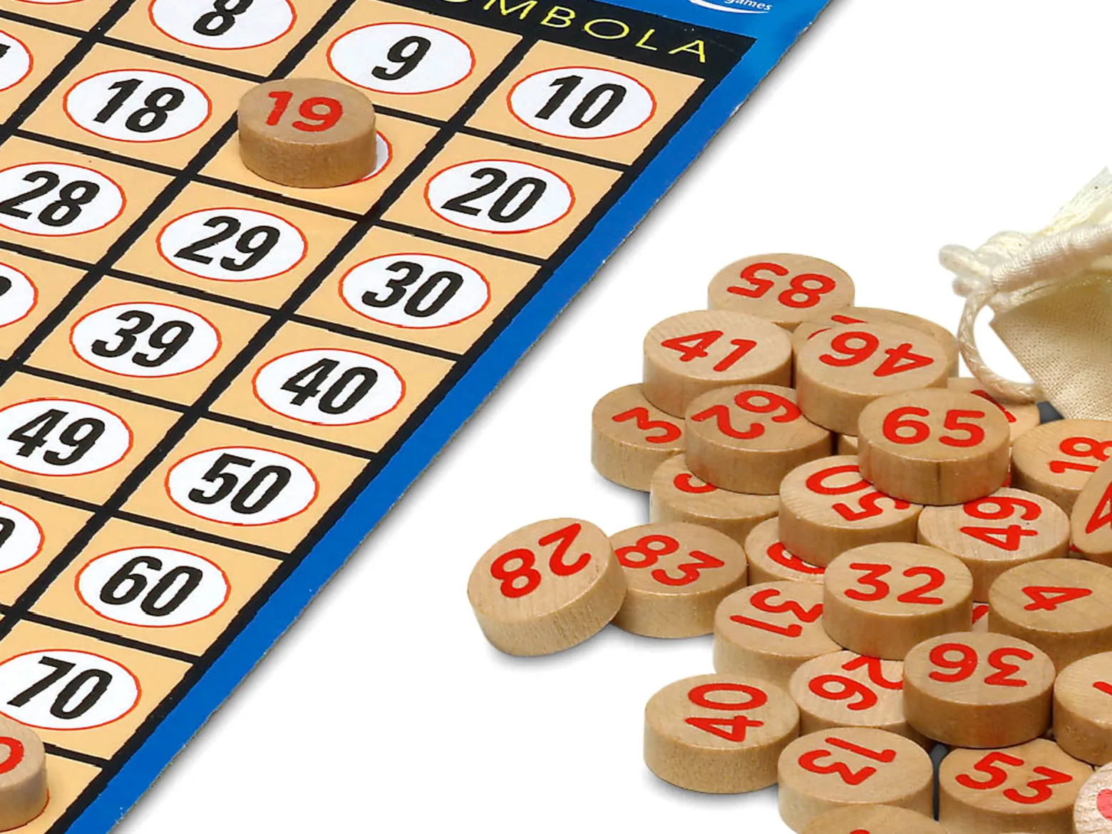 Bingo (Loteria Lotto) w drewnianym pudełku (749)