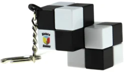 Brelok do kluczy z podwójną czarno-białą kostką 2x2x2 (standard)