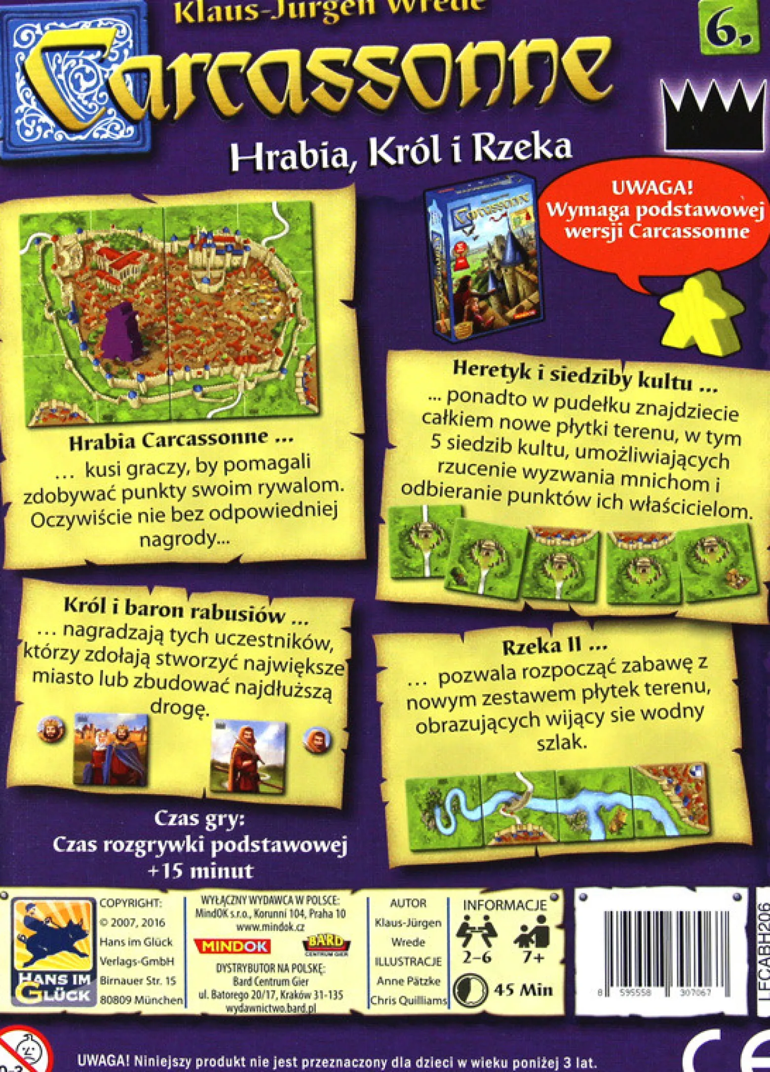 Carcassonne: 6. dodatek - Hrabia, Król i Rzeka (II edycja polska)