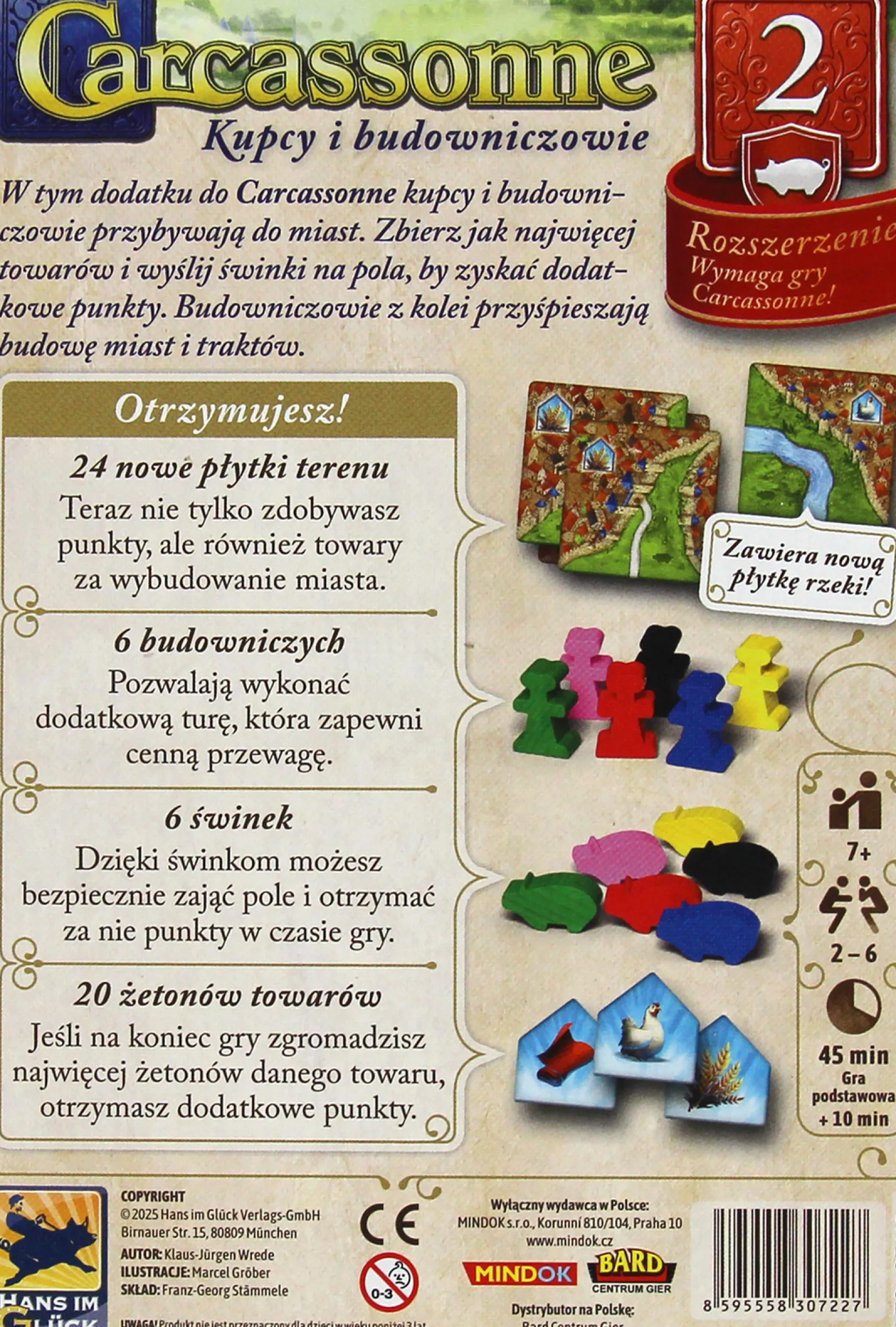 Carcassonne: 2. dodatek - Kupcy i budowniczowie (nowa edycja)