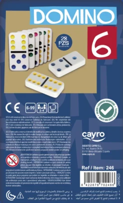 Domino 6-oczkowe (w metalowej puszce) (246)