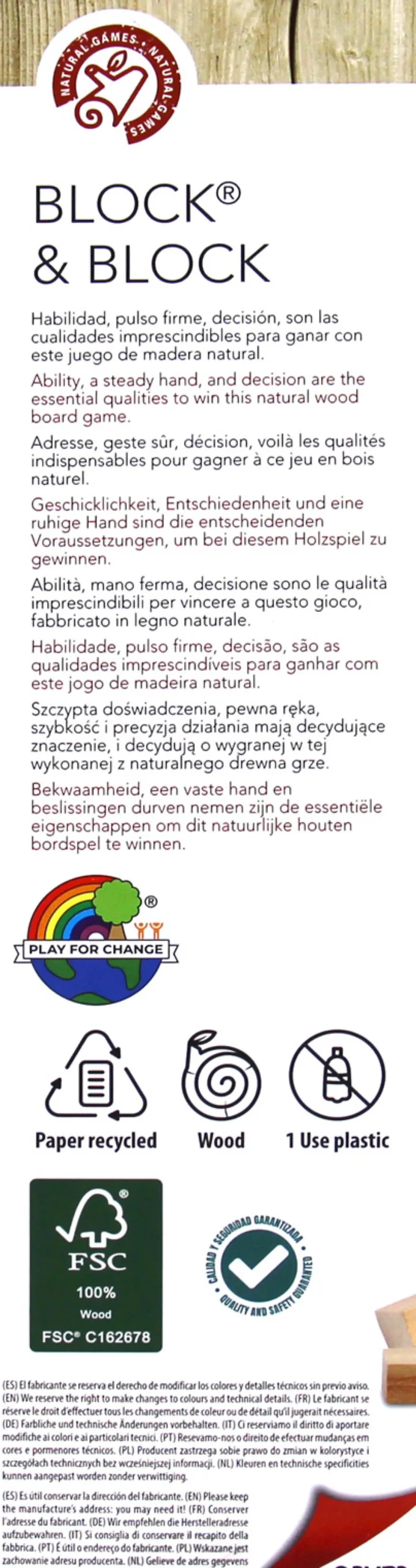 Drewniana wieża (naturalne drewno) (652)