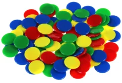 Żetony plastikowe kolorowe - 100 szt. (009)
