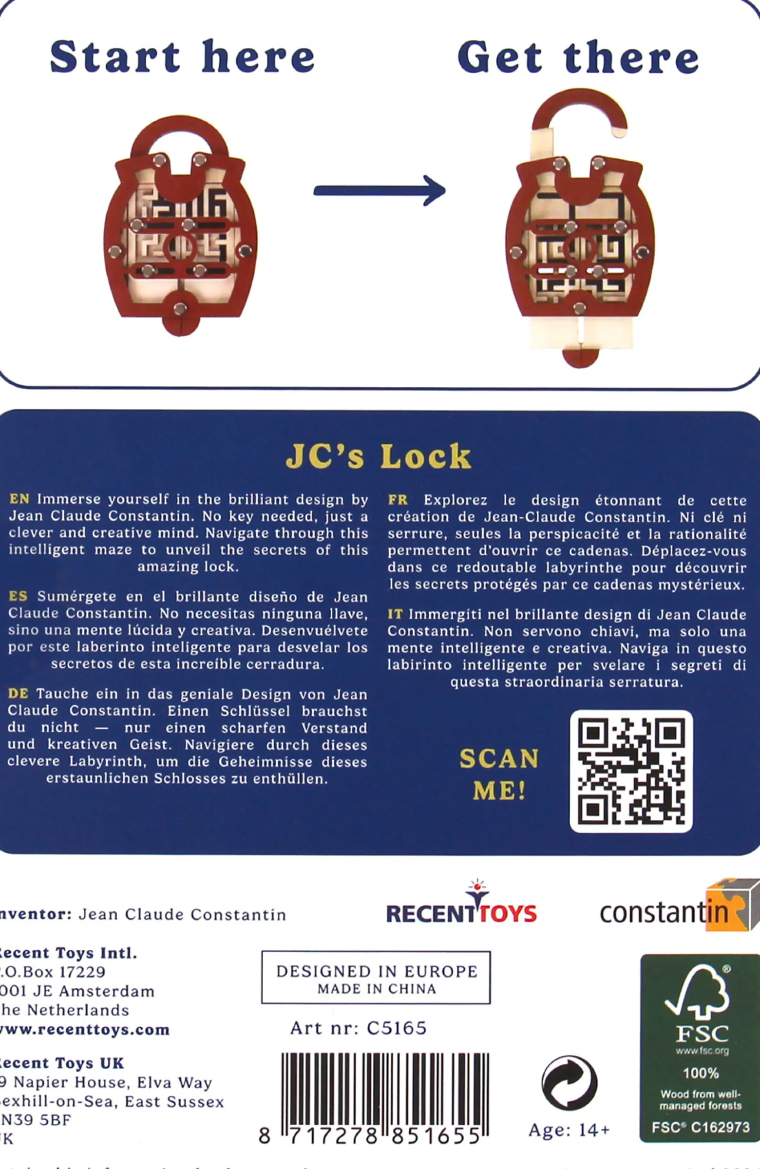 JC's Lock - łamigłówka Recent Toys - poziom 4/5
