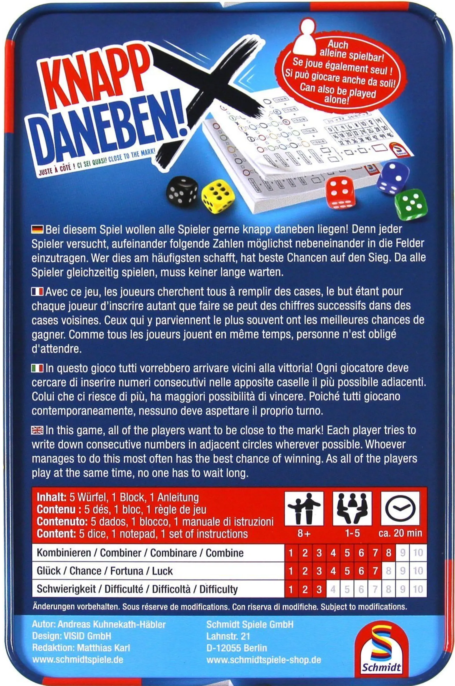 Knapp Daneben! - Blisko znaku! (w metalowej puszce)