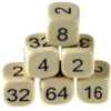 Kości dublujące 16 mm (Backgammon) - 6 szt. (HG)