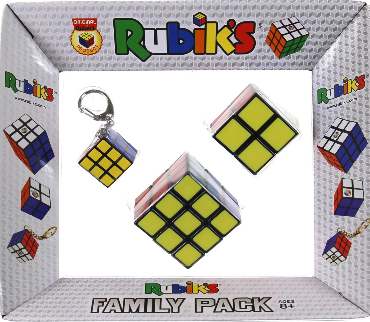 Kostka Rubika - Zestaw 3x3x3 + 2x2x2 + brelok 3x3x3 (Family Pack)
