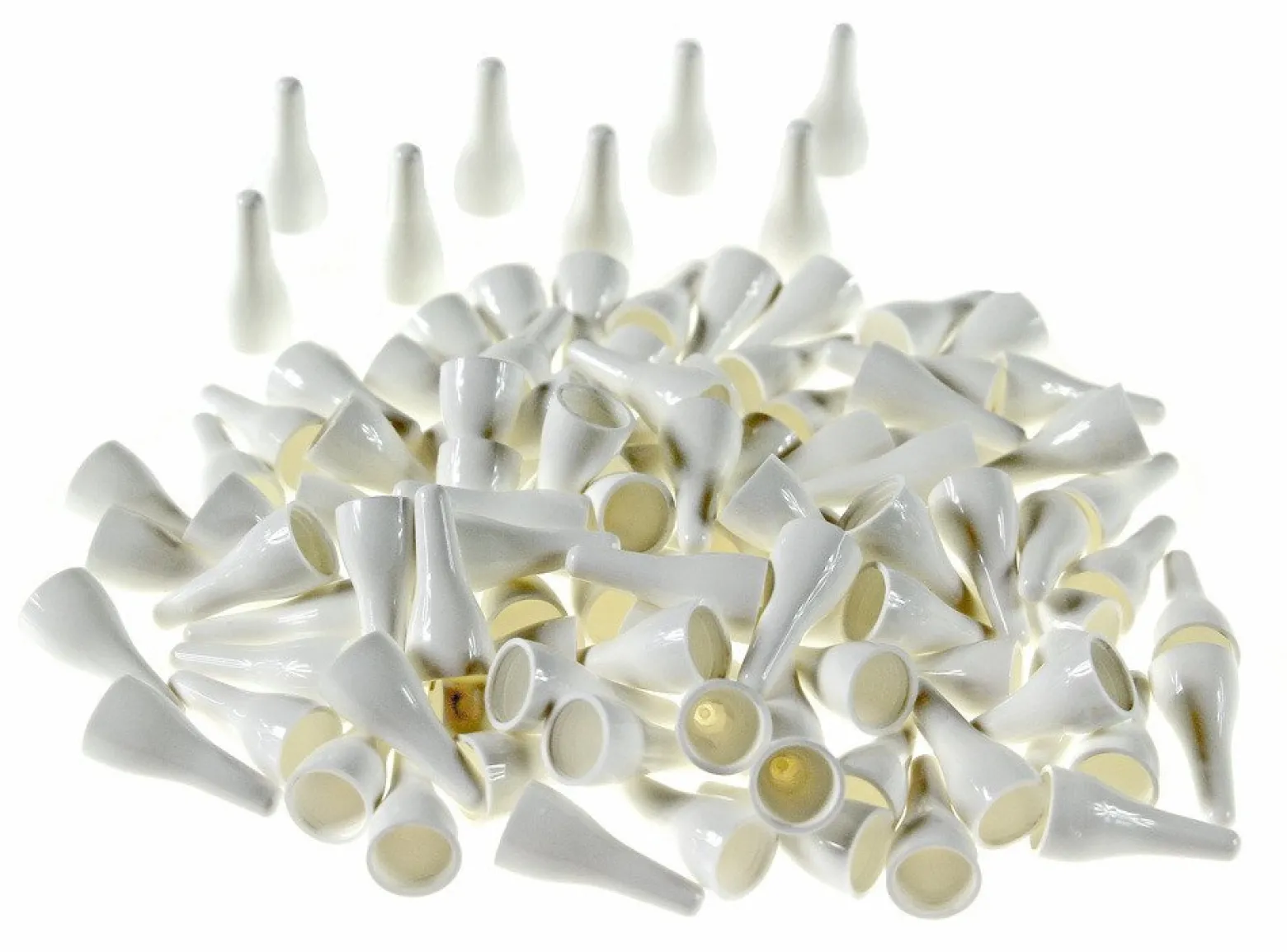 Pionki do gry plastik zwykłe - białe - 100 szt.
