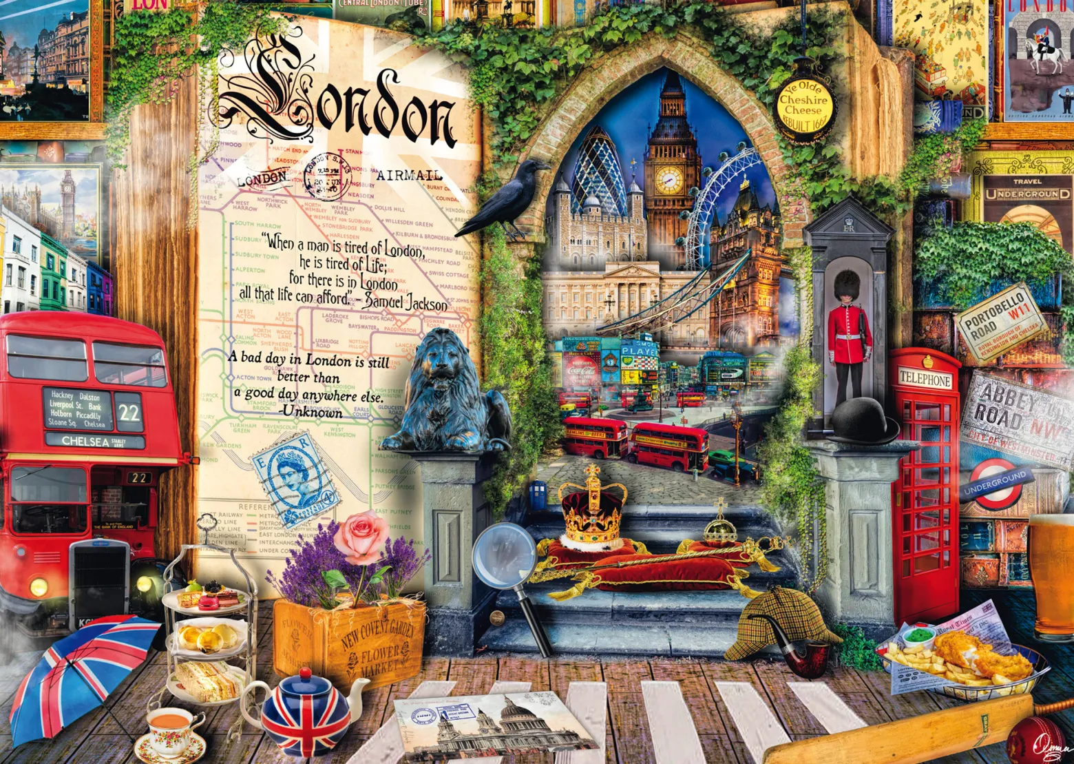 PQ Puzzle 1000 el. AIMEE STEWART Wspomnienia z Londynu / Anglia