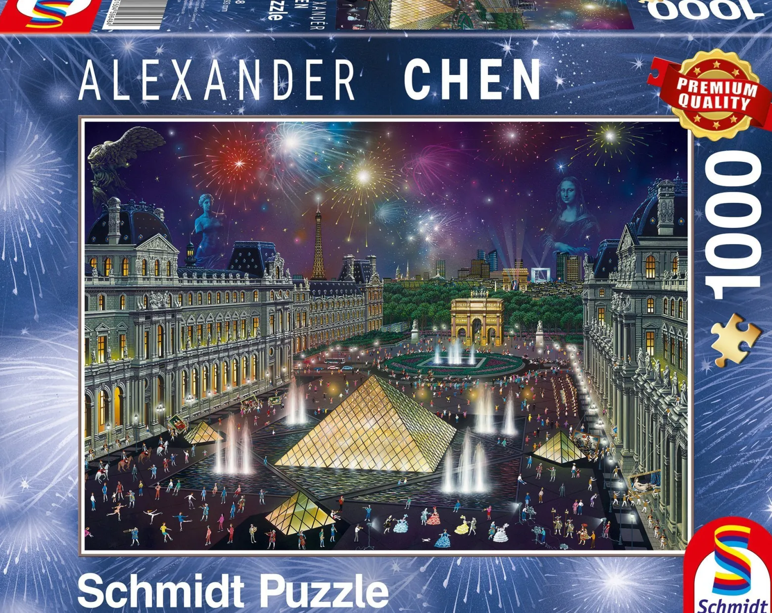 PQ Puzzle 1000 el. ALEXANDER CHEN Fajerwerki nad Luwrem