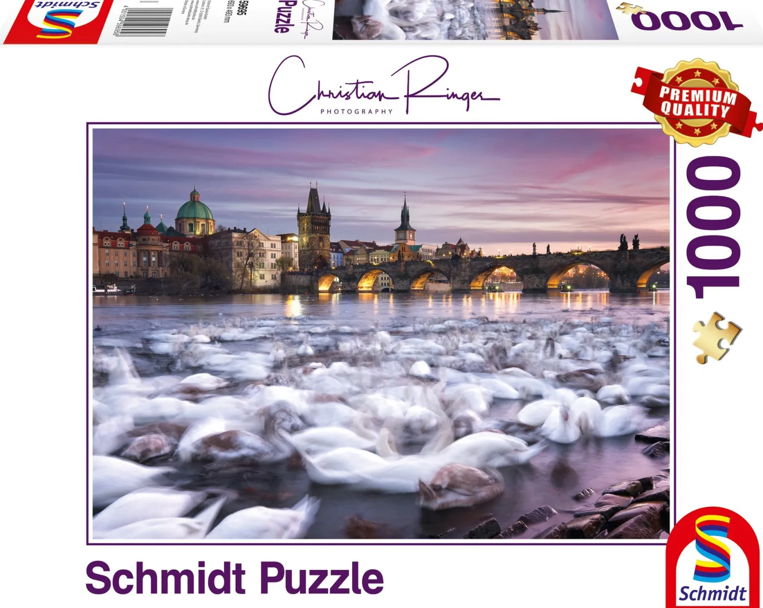 PQ Puzzle 1000 el. CHRISTIAN RINGER Praskie łabędzie