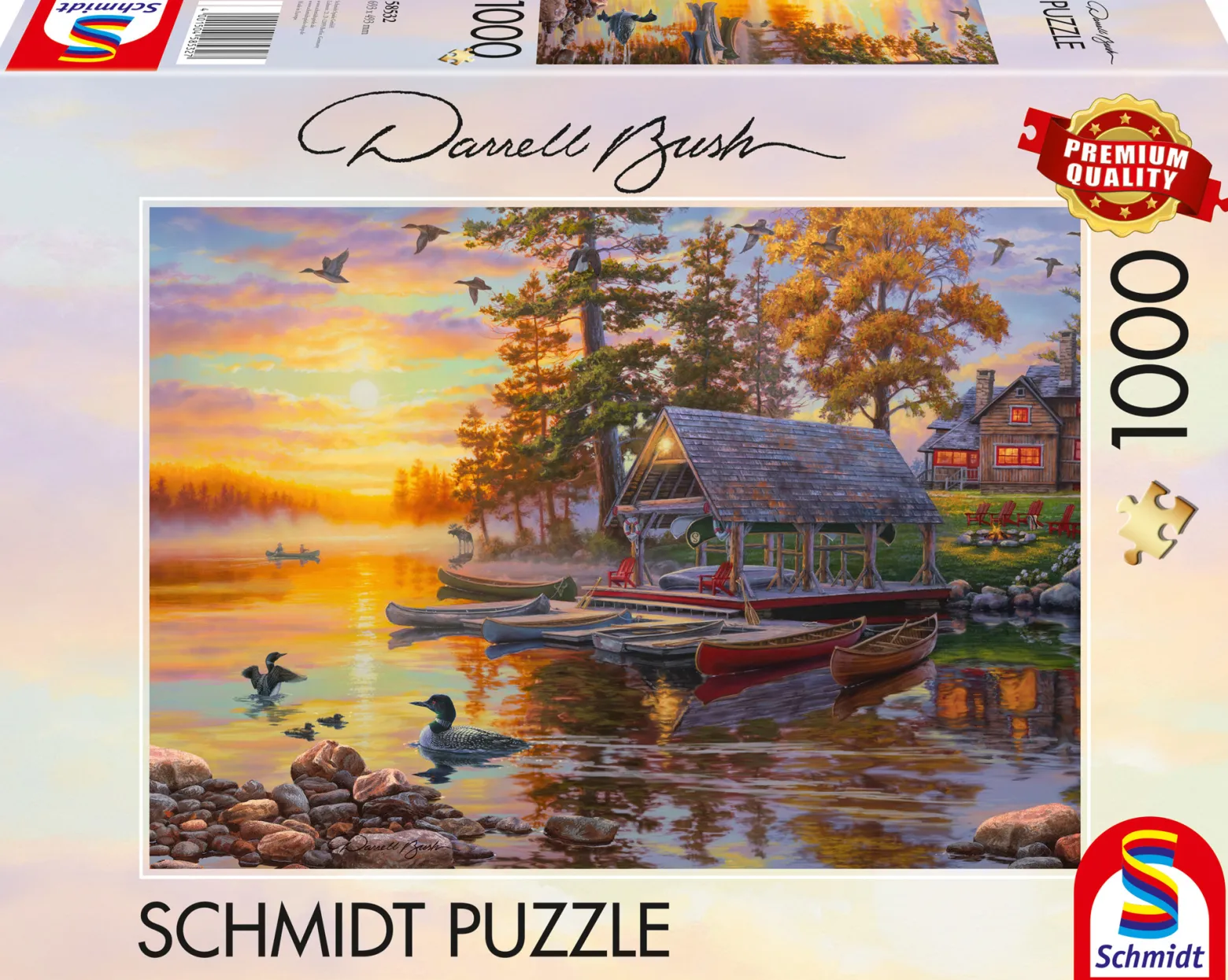 PQ Puzzle 1000 el. DARREL BUSH Przystań kajakowa