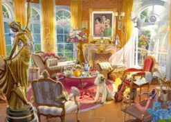 PQ Puzzle 1000 el. JUNE'S JOURNEY (Secret Puzzle) Salon w domu rodzinnym