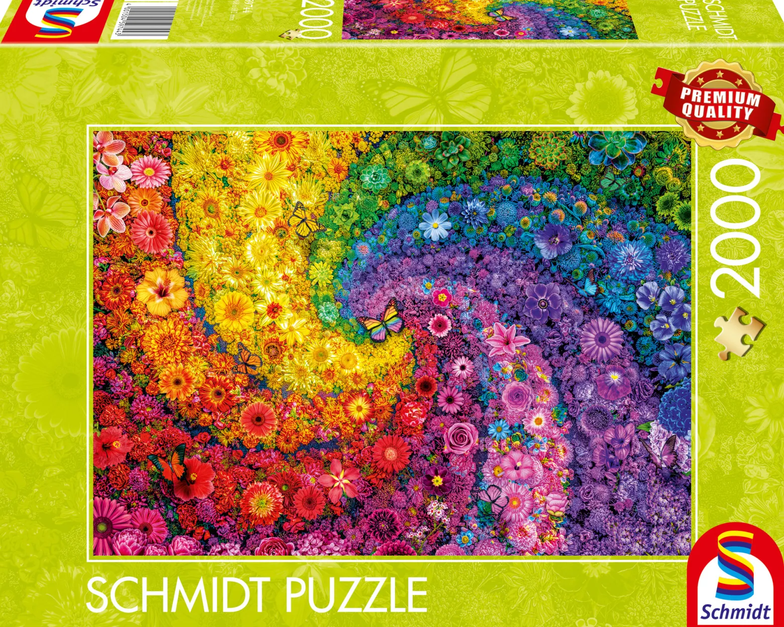 PQ Puzzle 2000 el. Kolorowy wir kwiatów i motyli