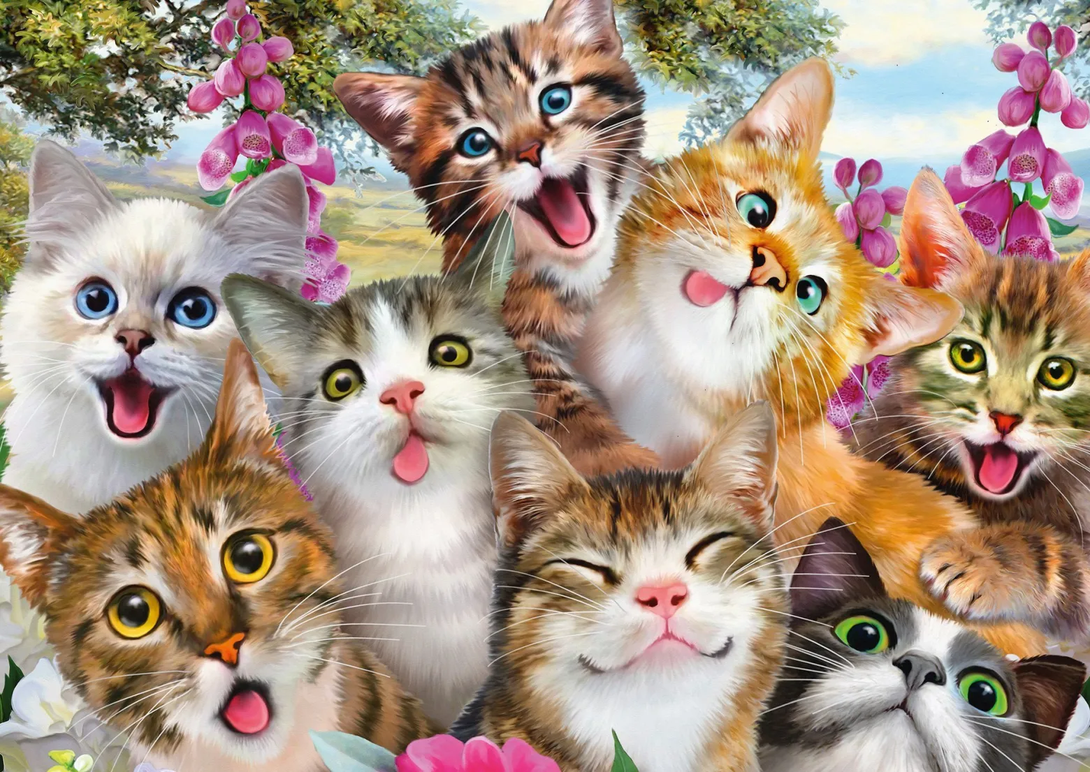 PQ Puzzle 500 el. Koty robią selfie