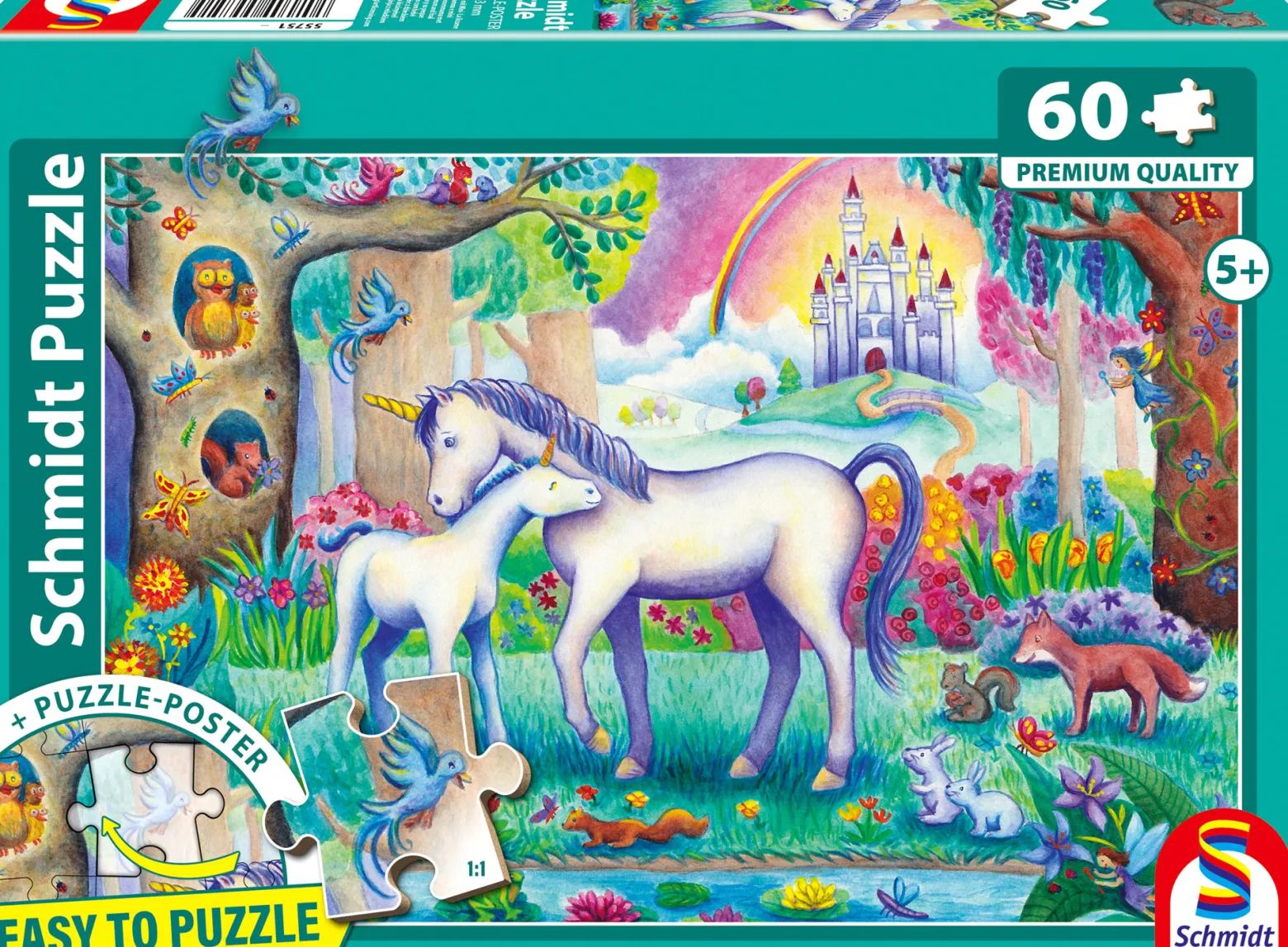 PQ Puzzle 60 el. Mama jednorożec i źrebię