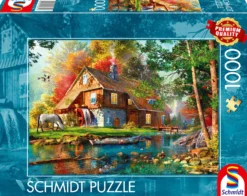 PQ Puzzle 1000 el. Młyn wodny piękną jesienią