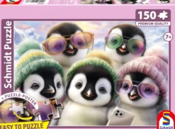 PQ Puzzle 150 el. Pingwiny robią selfie