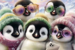 PQ Puzzle 150 el. Pingwiny robią selfie