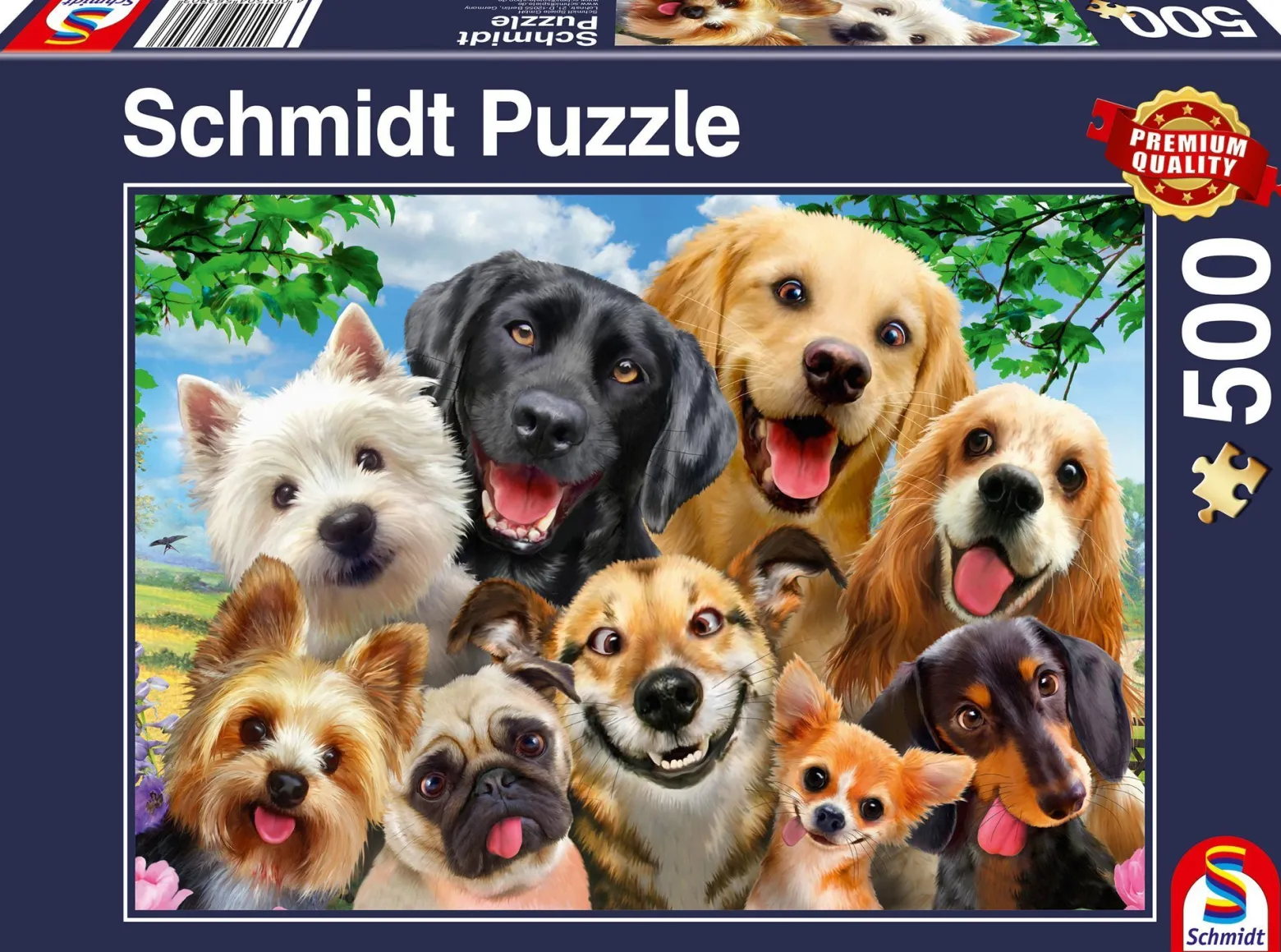 PQ Puzzle 500 el. Psy robią selfie