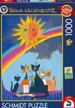 PQ Puzzle 1000 el. ROSINA WACHTMEISTER Koty, słońce, tęcza