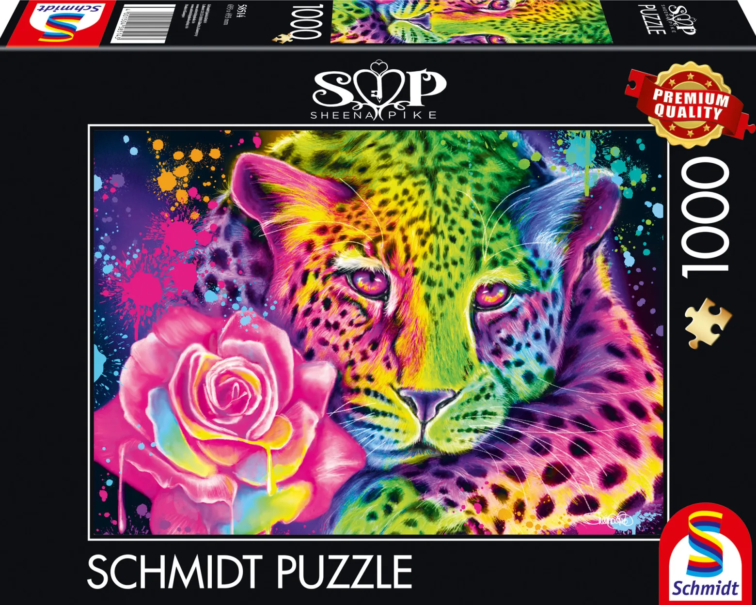 PQ Puzzle 1000 el. SHEENA PIKE Kolorowy lampart