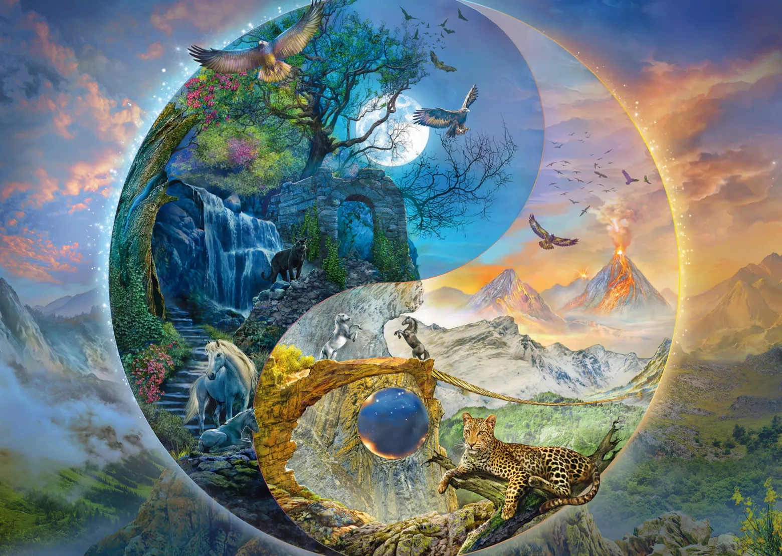 PQ Puzzle 1000 el. SILVIA CHRISTOPH Wszędzie góry (Yin & Yang)