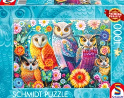 PQ Puzzle 1000 el. Sowy i kwiaty
