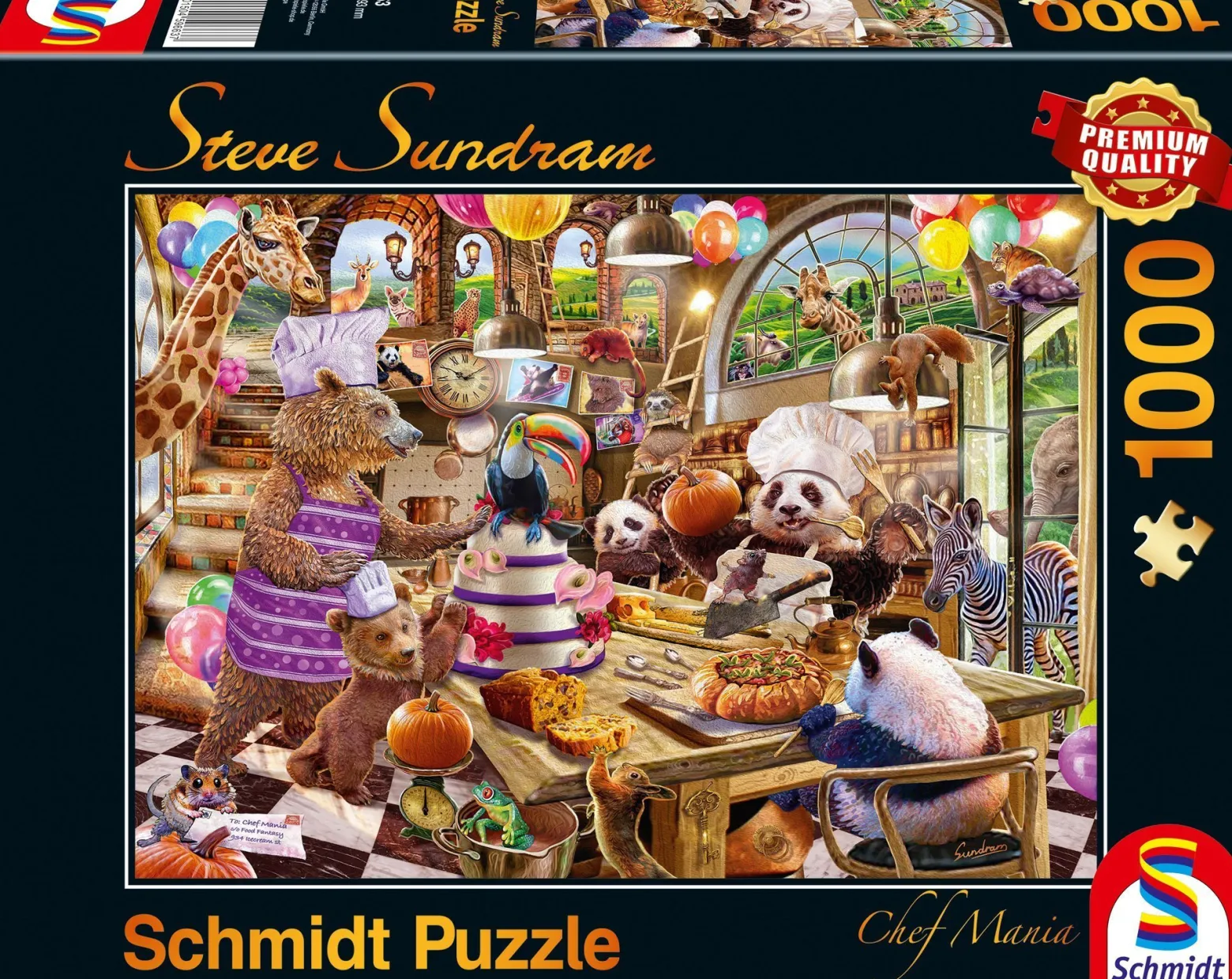 PQ Puzzle 1000 el. STEVE SUNDRAM Zwierzaki w kuchni (Chef Mania)