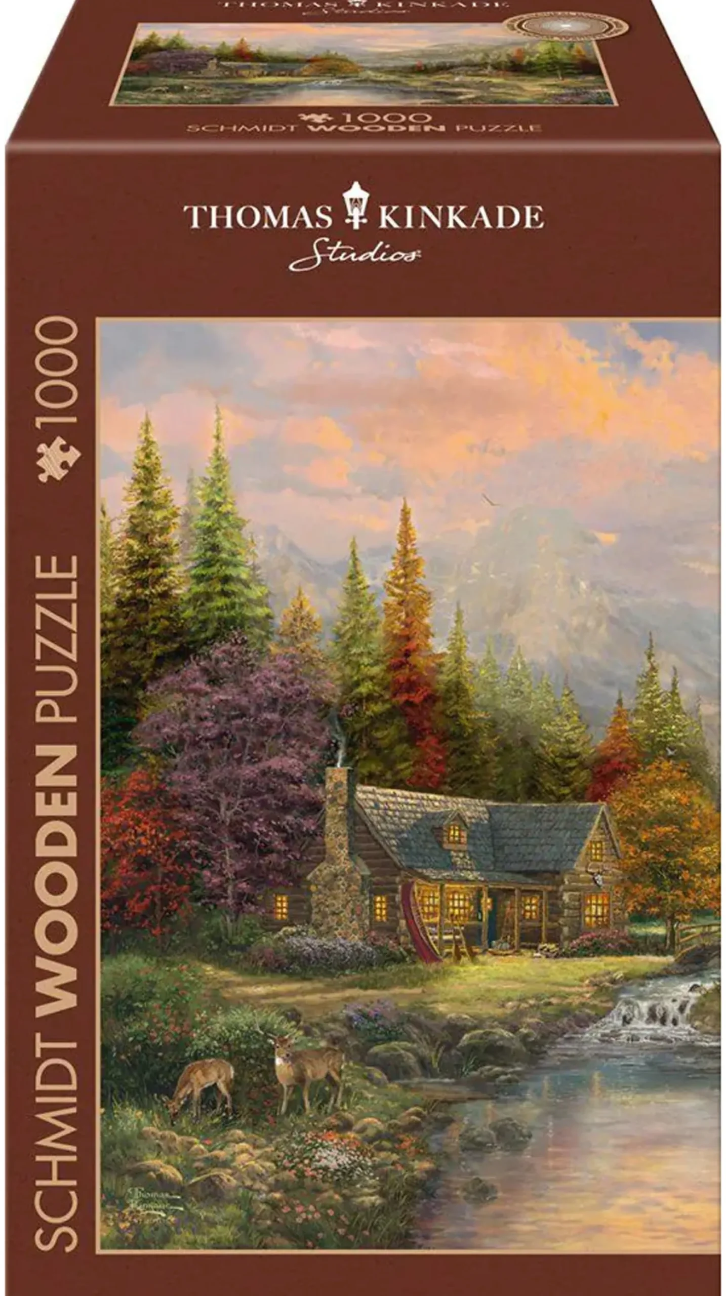 PQ Puzzle 1000 el. THOMAS KINKADE Górski krajobraz (drewniane)