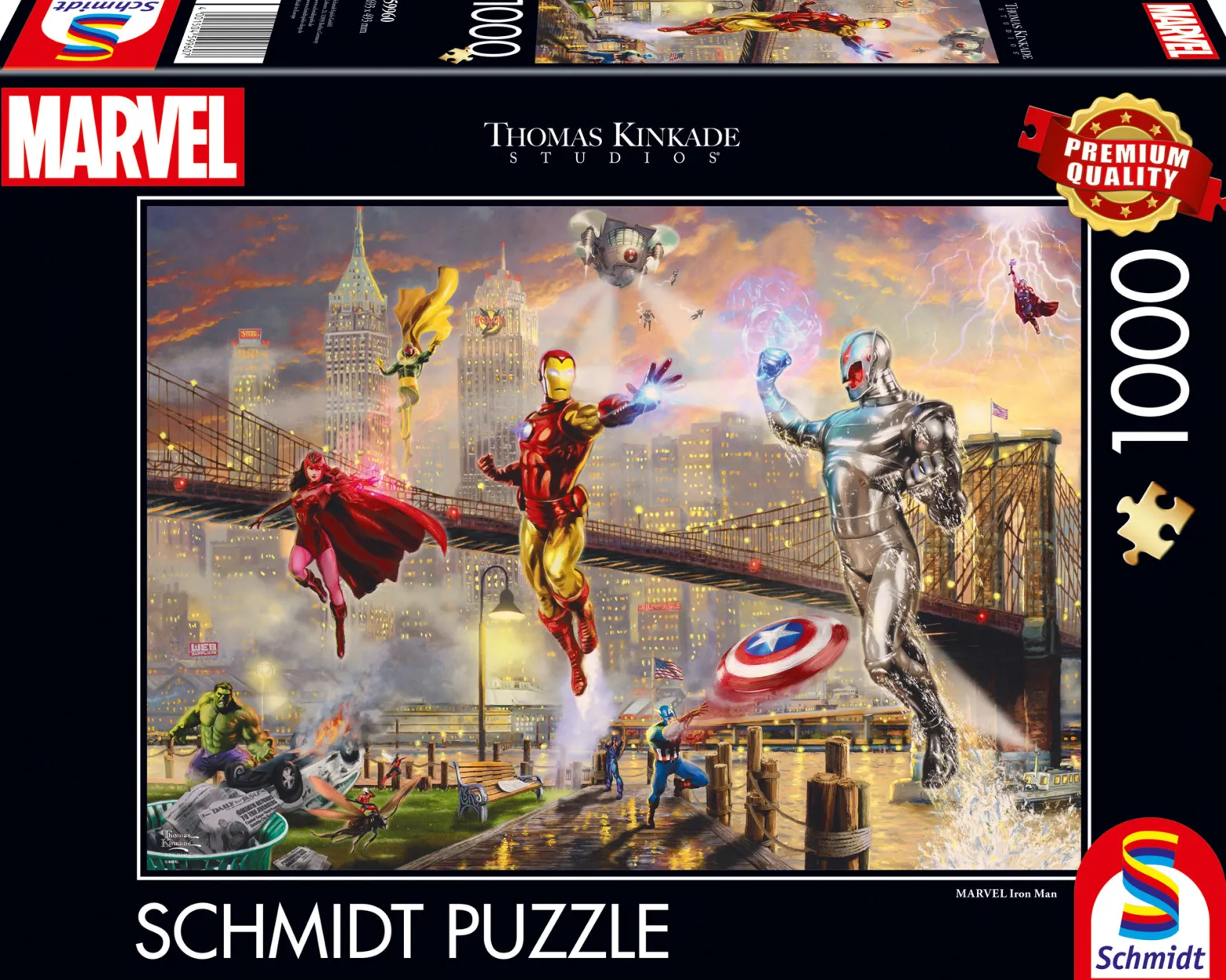 PQ Puzzle 1000 el. THOMAS KINKADE Iron Man (Marvel)