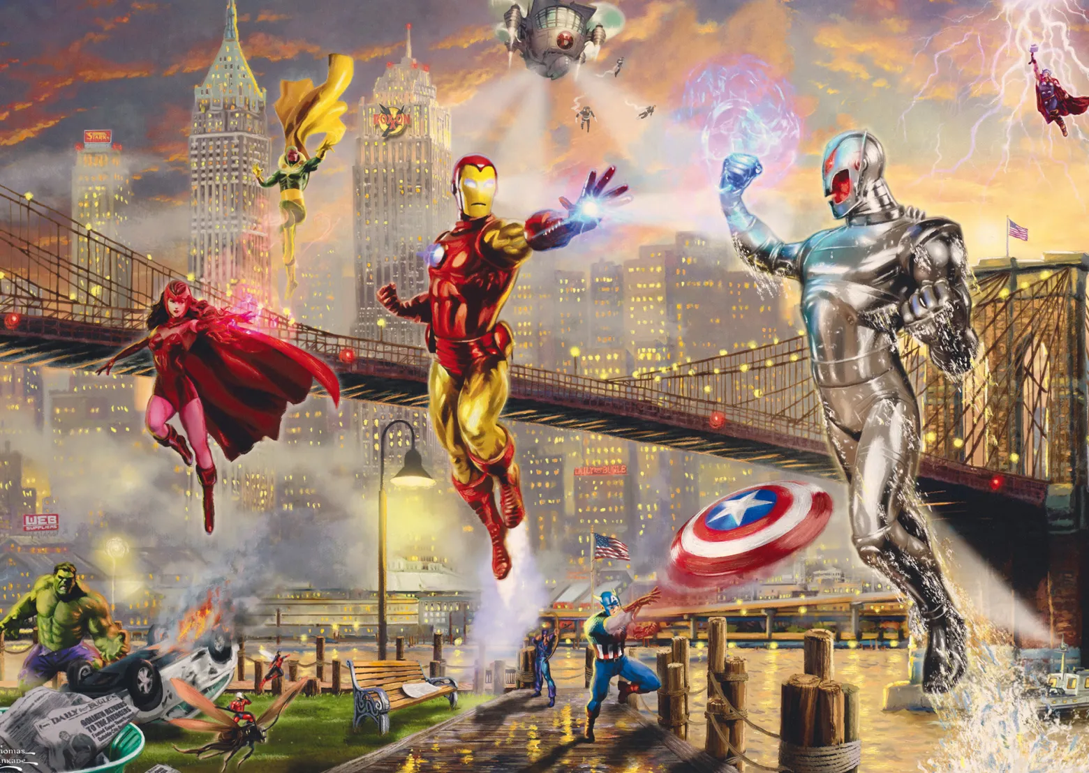 PQ Puzzle 1000 el. THOMAS KINKADE Iron Man (Marvel)