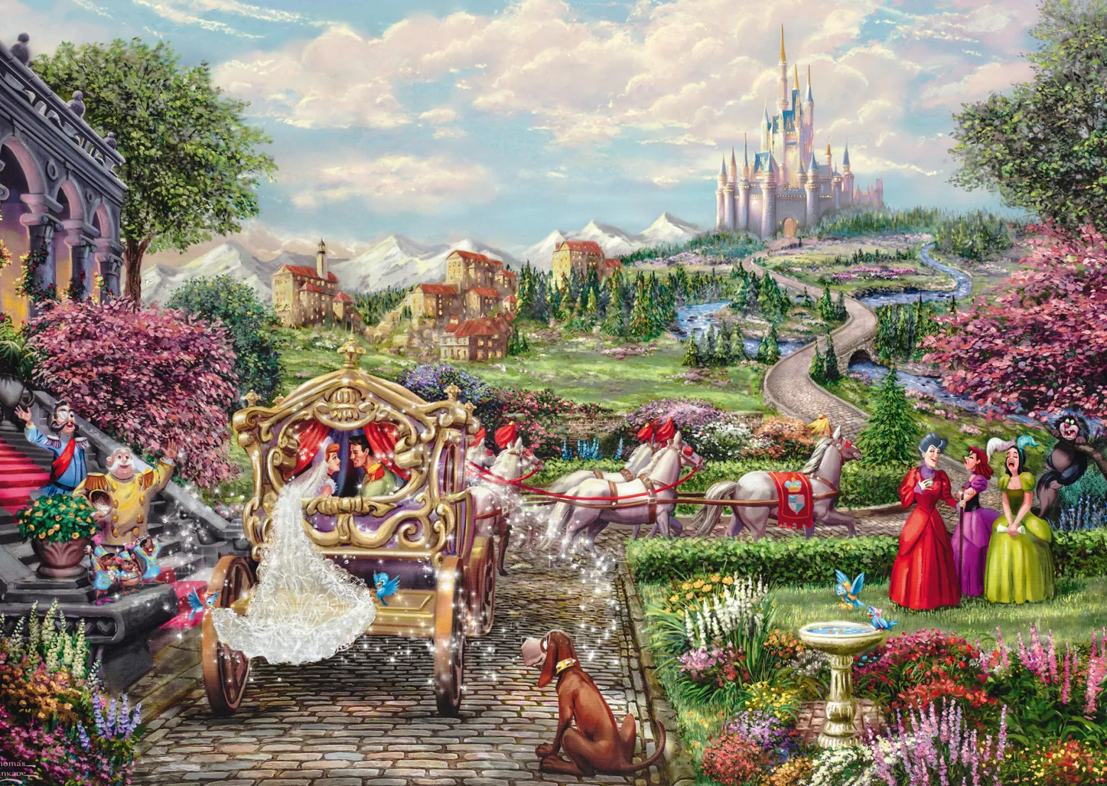 PQ Puzzle 1000 el. THOMAS KINKADE Kopciuszek - Żyli długo i szczęśliwie (Disney)