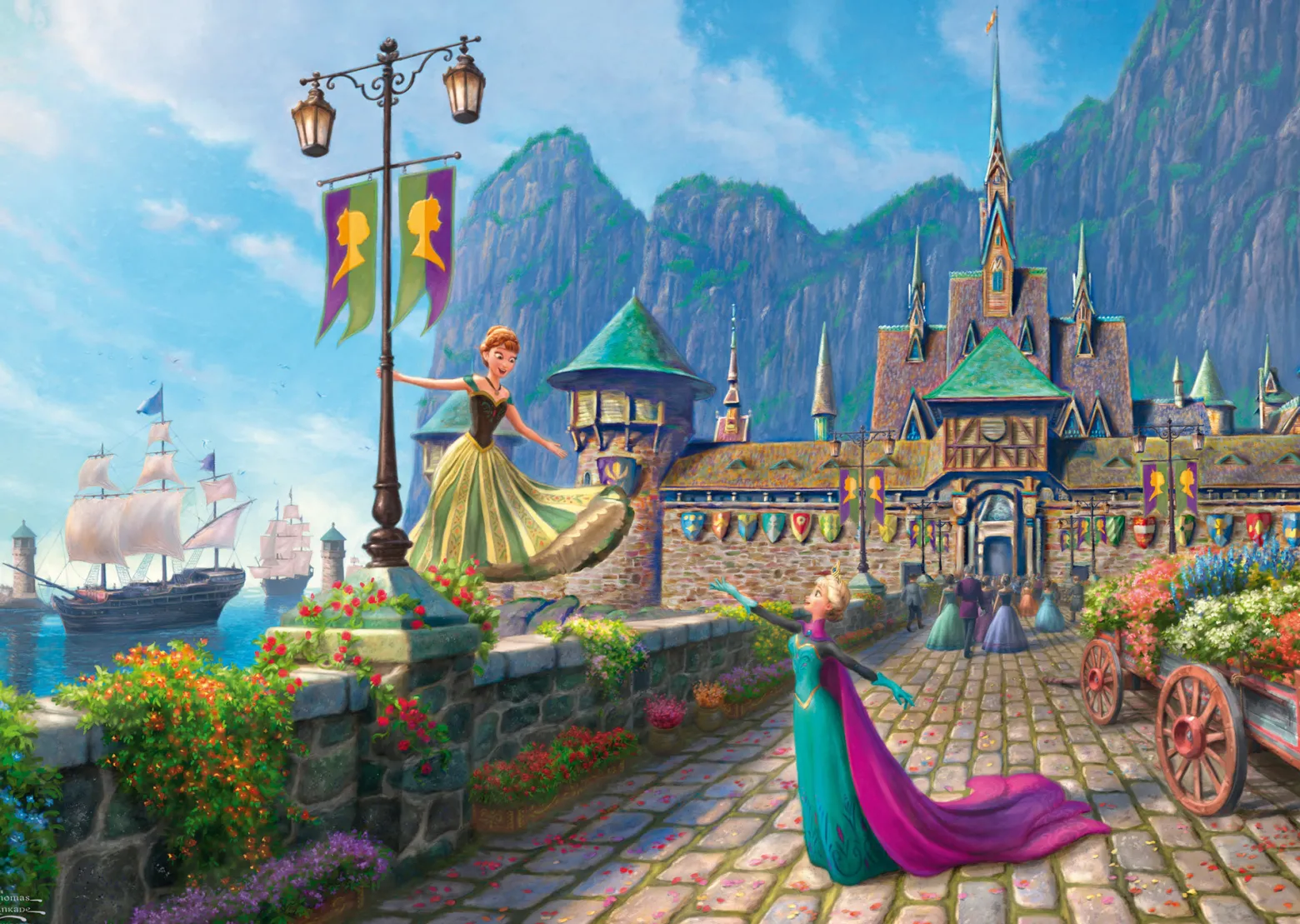 PQ Puzzle 1000 el. THOMAS KINKADE Kraina Lodu (Disney)