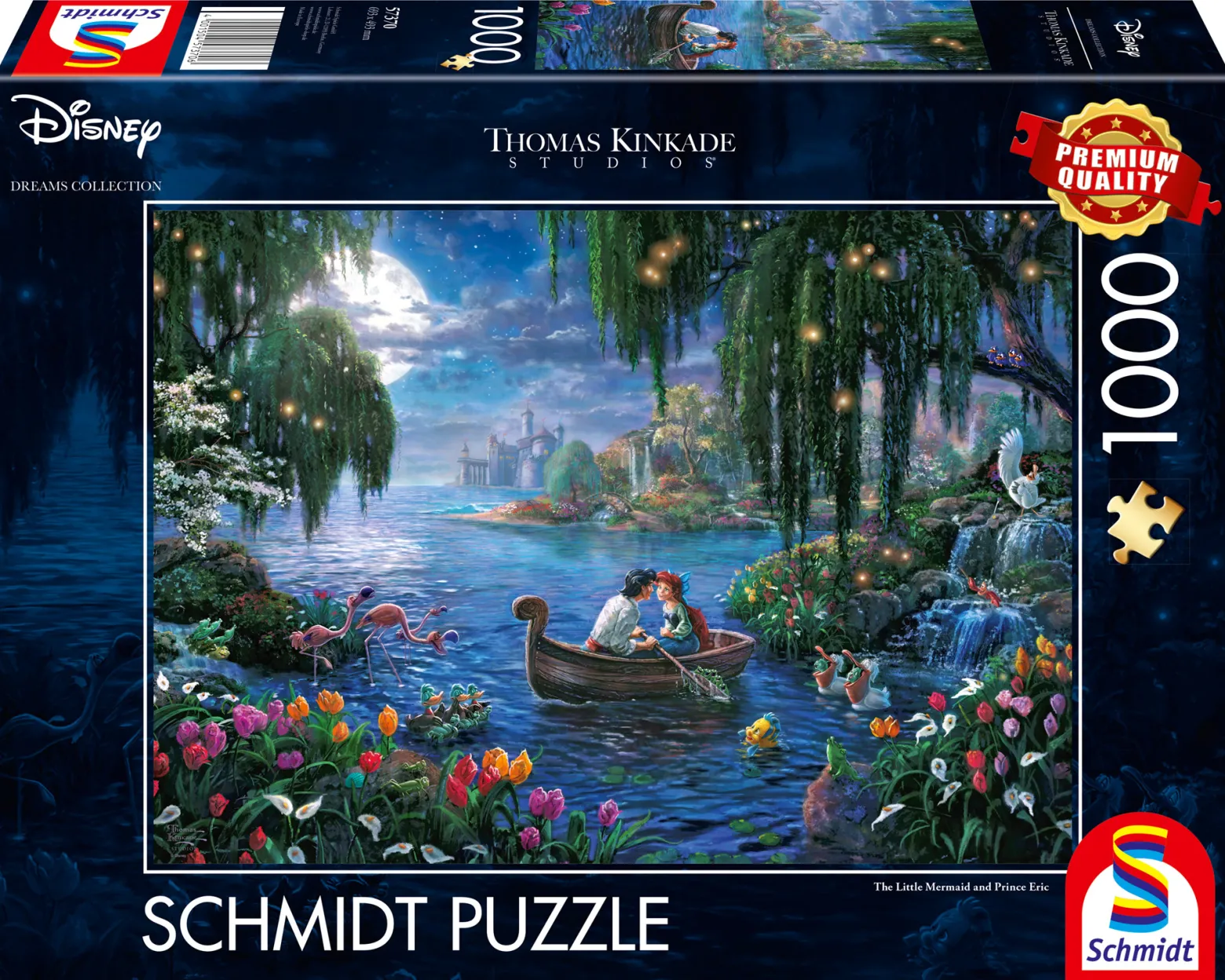 PQ Puzzle 1000 el. THOMAS KINKADE Mała Syrenka i książę Eryk (Disney)