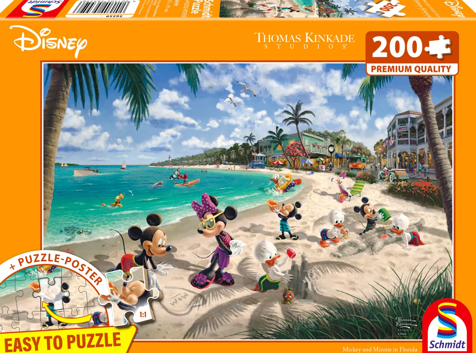PQ Puzzle 200 el. THOMAS KINKADE Myszka Miki & Minnie na Florydzie (Disney)
