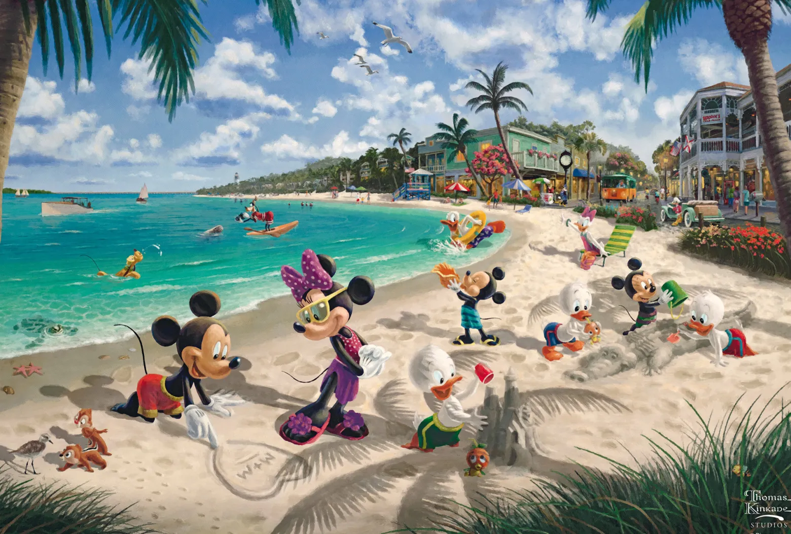 PQ Puzzle 200 el. THOMAS KINKADE Myszka Miki & Minnie na Florydzie (Disney)
